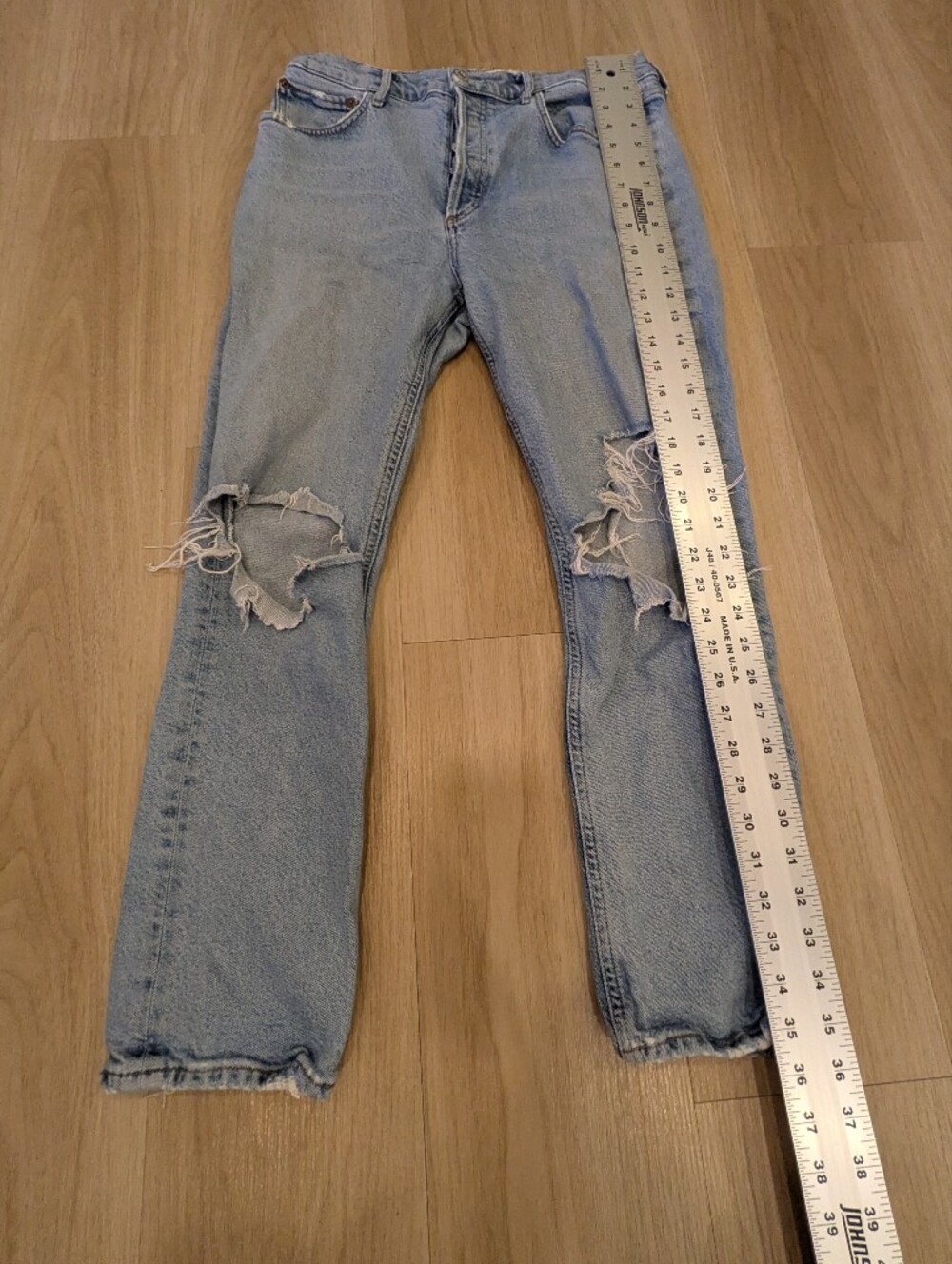 Agolde Ripped Knee Riley Jean Size 29 - Picture 4 of 10